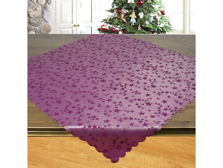 Mitteldecke DELINDO LIFESTYLE Sternchen allover , lila, B:80cm L:80cm, Polyester, Tischdecken, Mitteldecke, mit Lurex-Sternchen