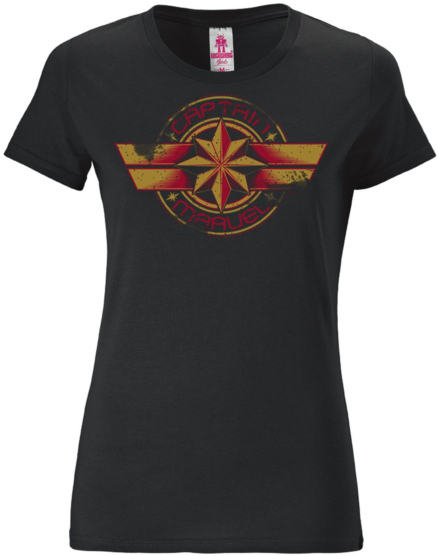 T-Shirt LOGOSHIRT "Marvel Comics", Damen, Gr. S, schwarz, 100% Baumwolle, bedruckt, normal, Rundhals, Shirts T-Shirt, mit lizenzierten Originaldesign
