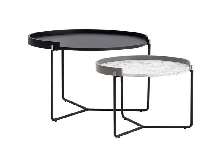 Beistelltisch 2er-Set Yasam anthrazit Holzwerkstoff B 80 H 51 cm - Beistelltisch 2er-Set