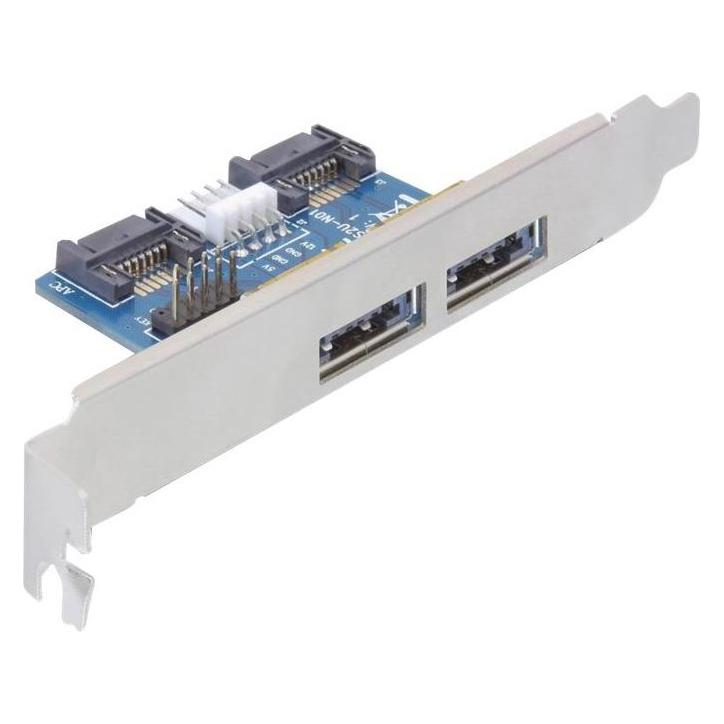 Delock Slot bracket 2x eSATAp 5V/12V with Low Profile Bracket (61725)