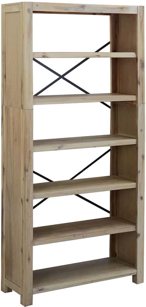 vidaXL Bibliothèque 6 niveaux 80x30x170 cm Bois solide d'acacia