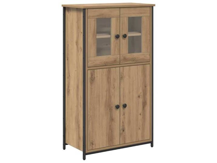 Armoire haute contemporaine - - Chêne artisanal - Bois d'ingénierie - 62x32x106 5 cm - 4 portes
