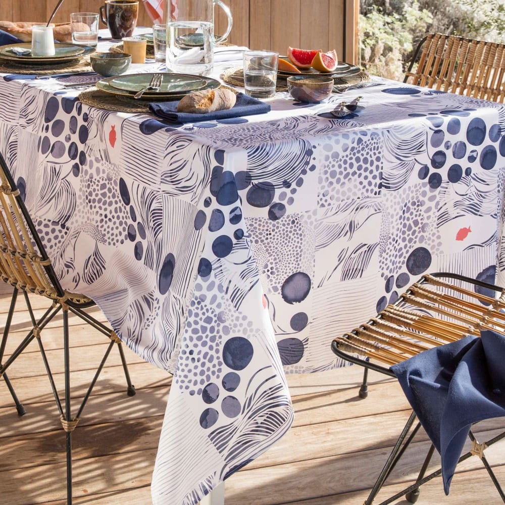 Becquet Nappe en coton bleu Bleu 160x1x160cm