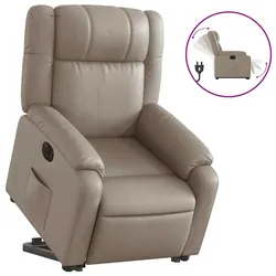 vidaXL Relaxsessel mit Aufstehhilfe Elektrisch Cappuccino Kunstleder