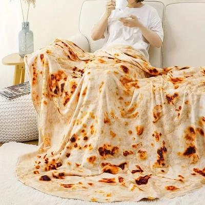 Uplift Essentials Pizza Pattern Flannel Throw Blanket 35.43 35.43 In