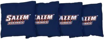 Skip's Garage Salem State Vikings Blue Cornhole Bags