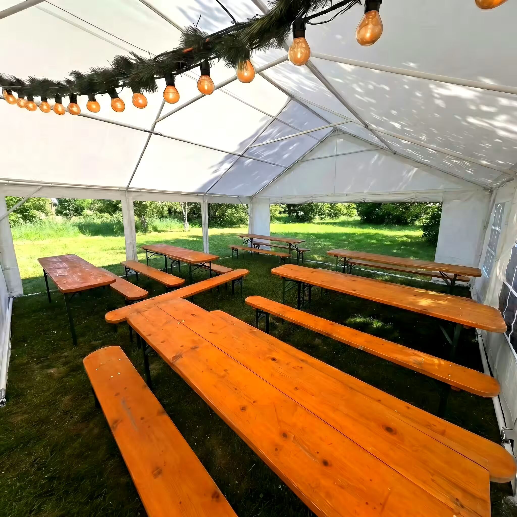 BRIMO Partyzelt 6x6 m Premium 100% wasserdichtes PVC - -