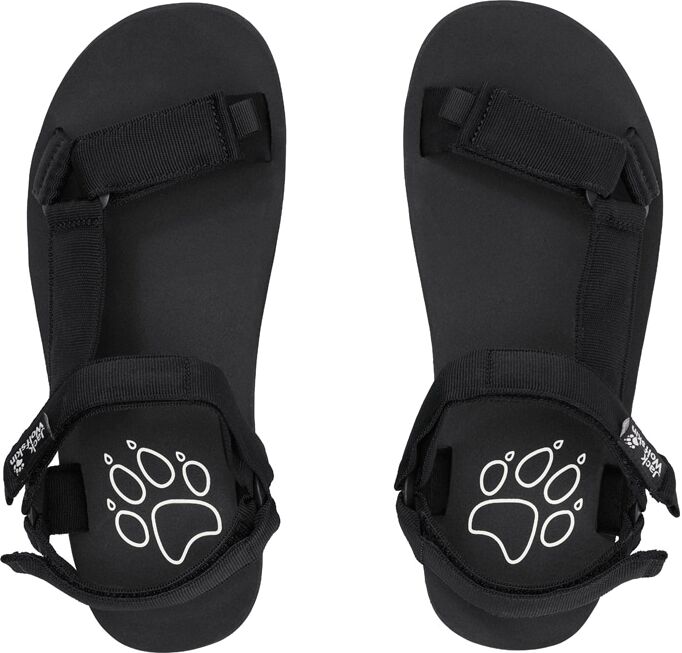 Sandale JACK WOLFSKIN "TAIGA SANDAL M", Herren, Gr. 47, schwarz, Synthetik, Schuhe Sandale, Sommerschuhe, Outdoorsandale schwarz 47