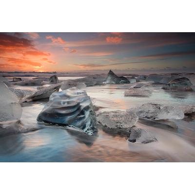 Papermoon "Photo-Art MASSIMO BARONI, GLACIAL LAGOON BEACH"