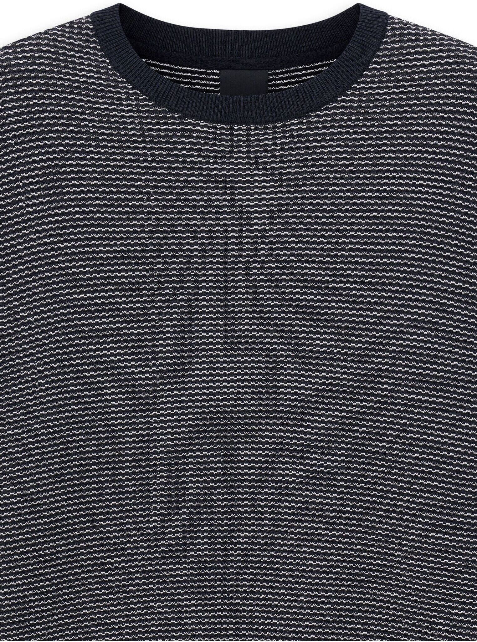 Rundhalspullover BUGATTI "Regular Fit", Herren, Gr. 3XL, 390, marine, Strick, 100% Baumwolle, unifarben, regular fit, Rundhals, Pullover Rundhalspullover, aus reiner Baumwolle 390, marine 3XL