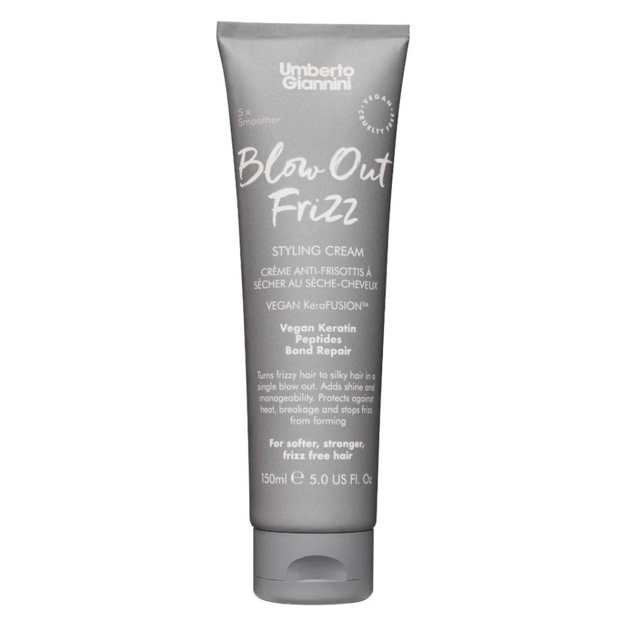 Umberto Giannini Blow Out Frizz Haarstyling Creme mit Hitzeschutz 230°C Vegan Keratin Bond Rep (Haarcreme, 150 ml) (U233)