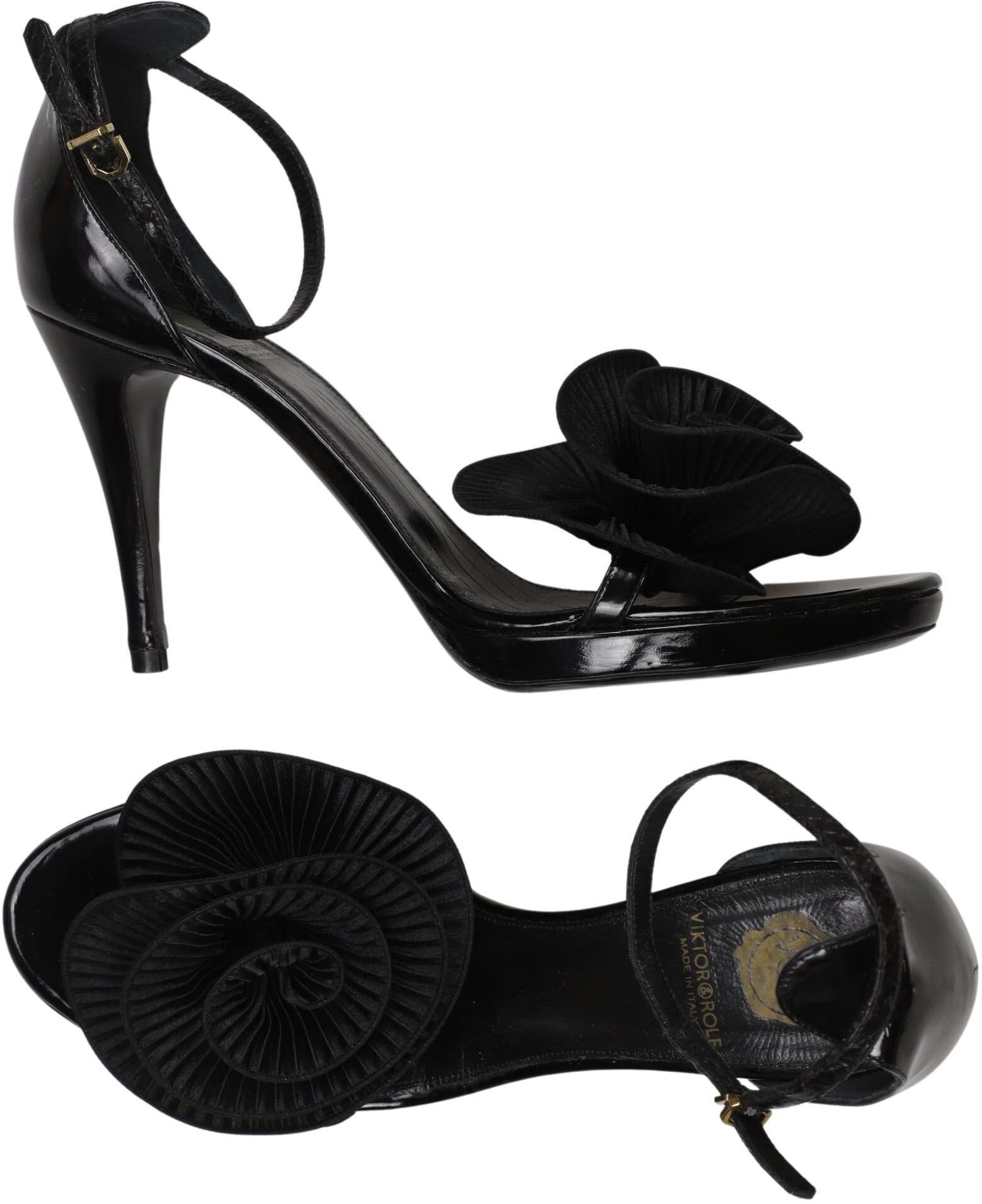 Viktor&Rolf Damen Sandalen, Schwarz, Gr. EU 36.5, kein / Etikett - Second Hand