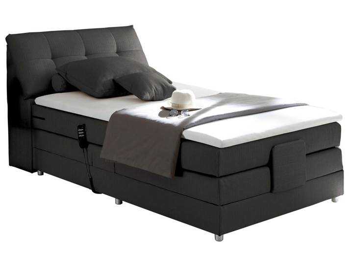 Esposa Boxspringbett CARPINO, grau, Stoff