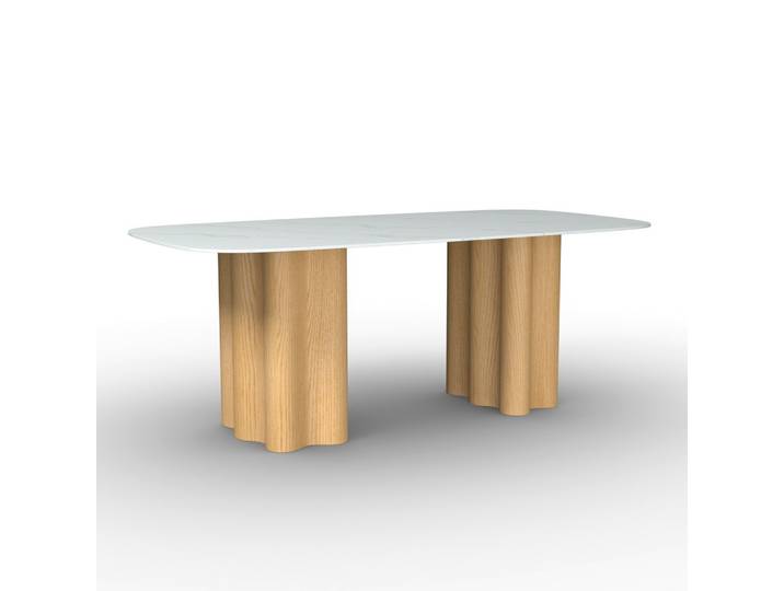 Esstisch Elenya in Holz Eiche/ Stein ca. 200x100 cm