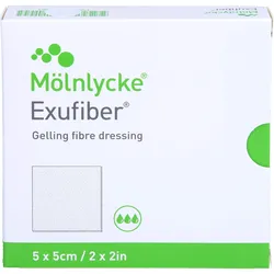 Exufiber 5x5 cm Gel-Faserverband 10 ST