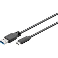 USB 3.2 Gen 1 Kabel, USB-A Stecker > USB-C Stecker schwarz, 3 Meter