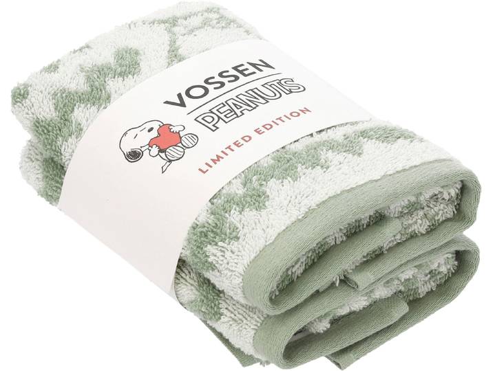 Gaestehandtuecher VOSSEN CHARLIE BROWN , eucalyptus, B:30cm L:50cm, Jacquard, Baumwolle, Handtücher, Gaestehandtuecher, trendiger Jacquard im Zick-Zack Design