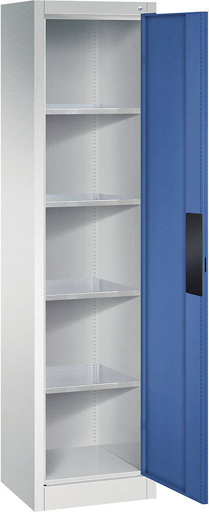 Werkstatt-Schwerlastschrank, Breite 502 mm, Tiefe 400 mm, Tür enzianblau C+P