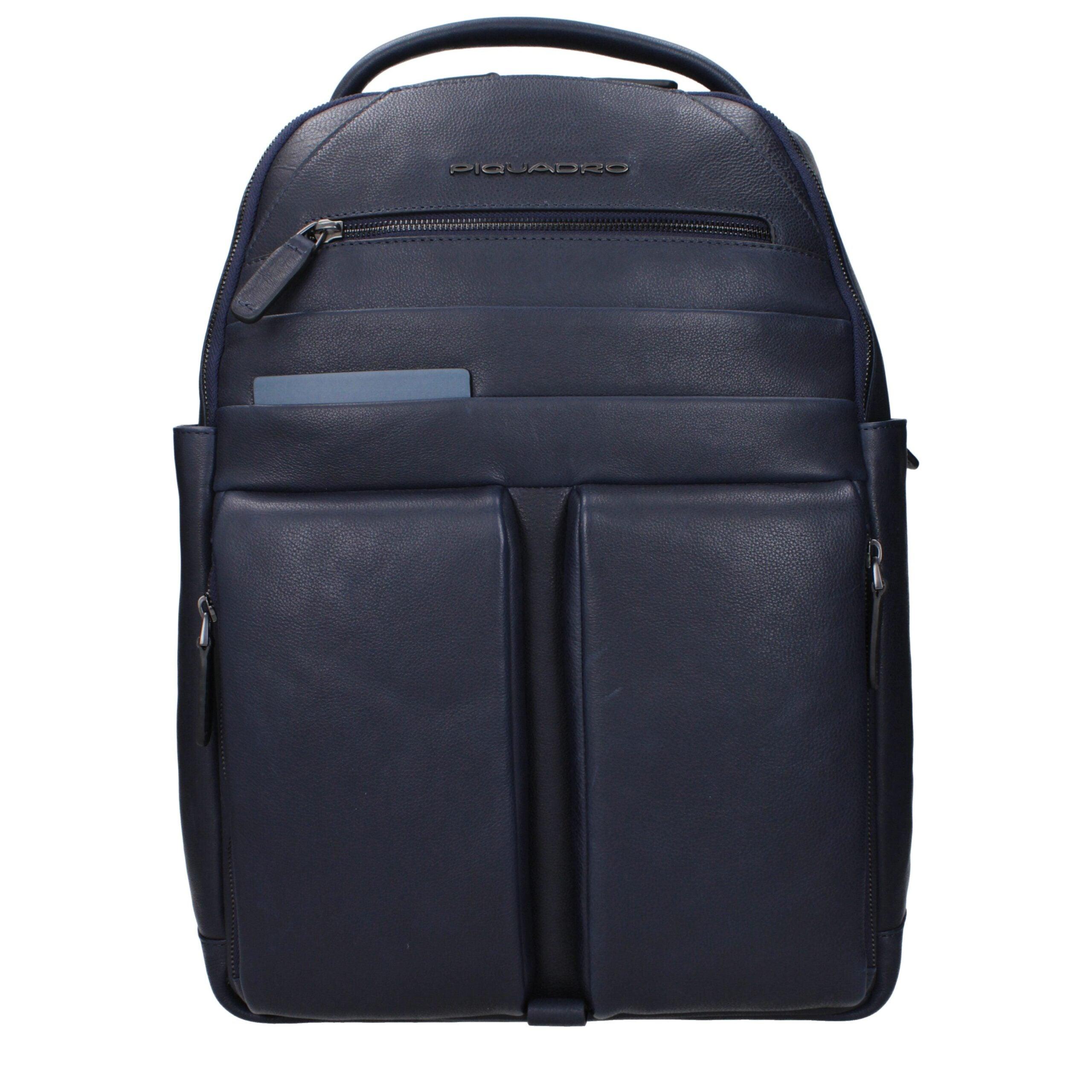 Piquadro Blauer Leder Rucksack