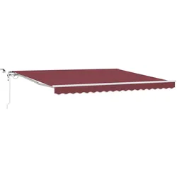 vidaXL Markise Automatisch mit LED Weinrot 400x300 cm