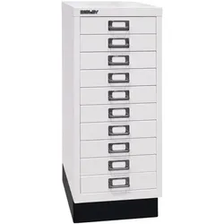 Bisley Schubladenschrank »MultiDrawer« A4, einbahnig, 10 Schübe, mit Sockel weiß, 27.9x67x38 cm