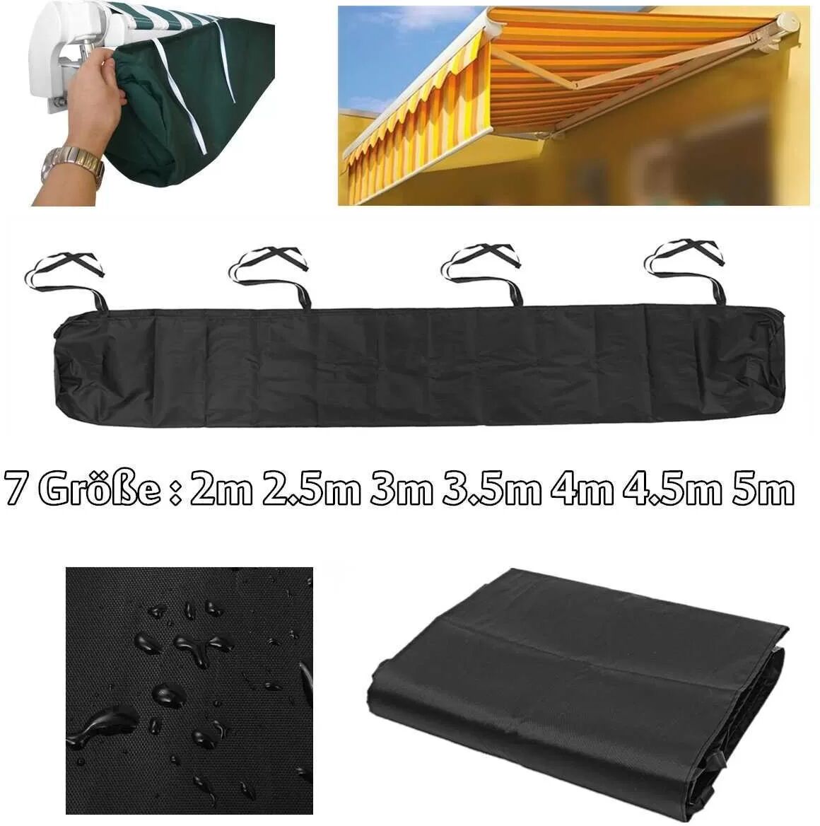 INF Housse de protection anti-poussière pour auvent de patio - Protégez votre store banne des intempéries S