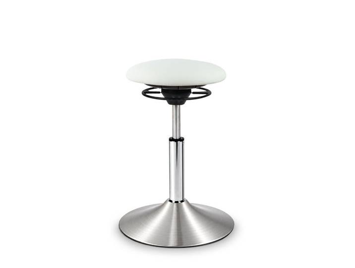 Balimo Sitzhocker CLASSIC - Sitztrainer - Bewegungshocker - Gestell Edelstahl gebürstet