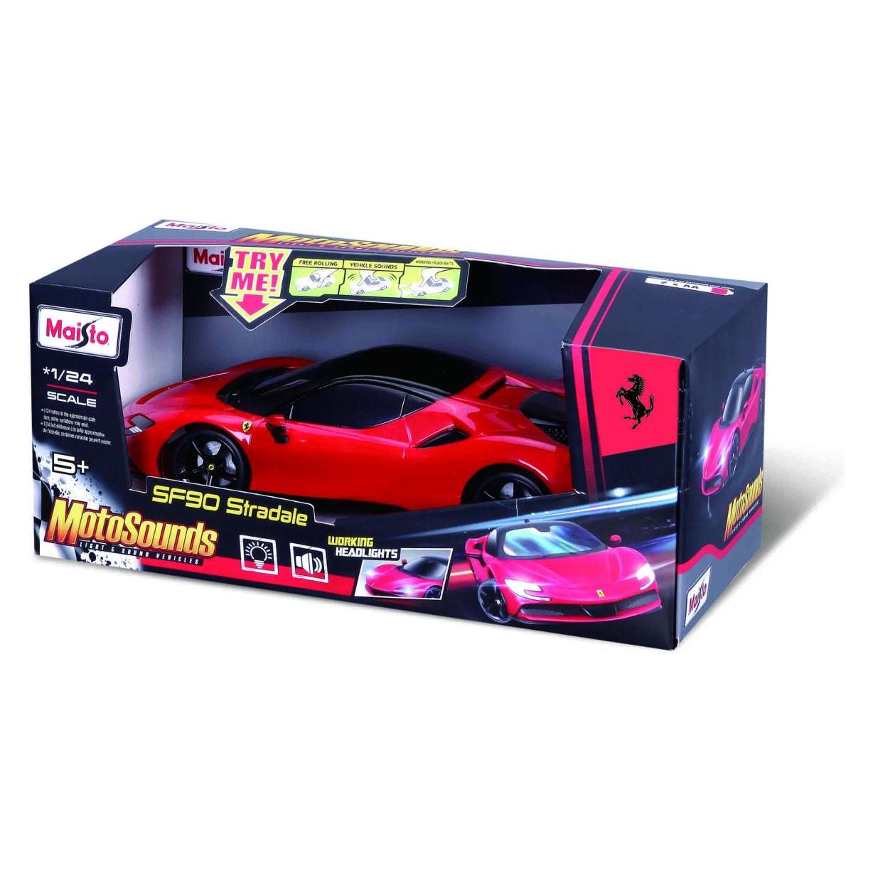 Maisto FOOD 81732 Auto Ferrari SF90 Stradale light, sound 1:24 (90159817321)