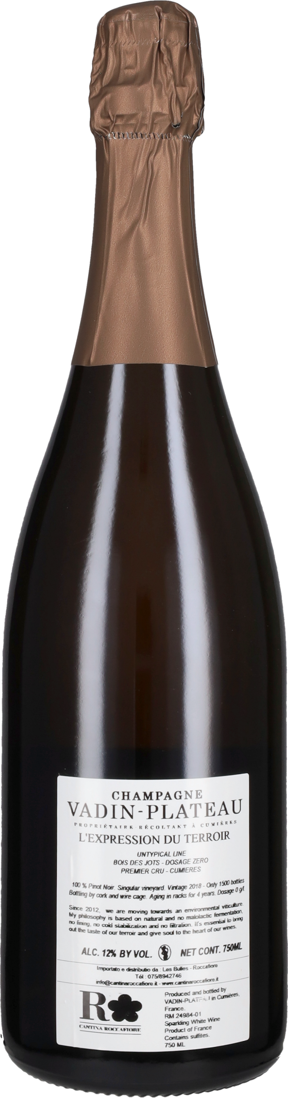 Vadin-Plateau Champagne Brut Nature Premier Cru 'Bois des Jots' Vadin Plateau 2019