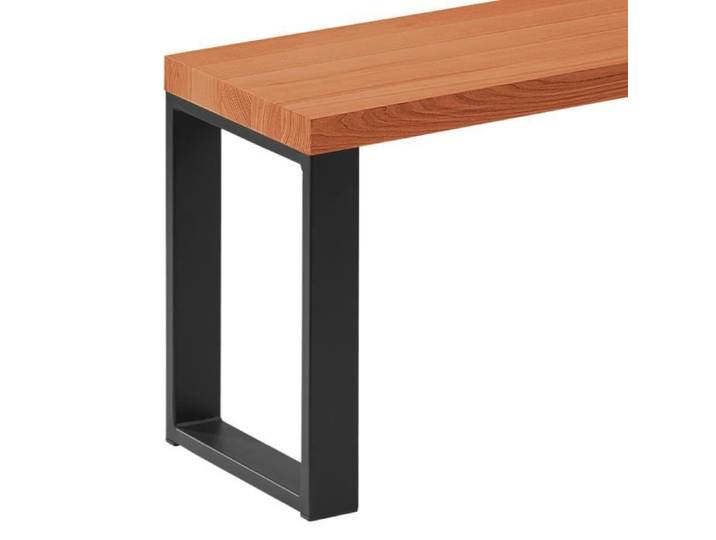 Banc de salle à manger - LAMO MANUFAKTUR - Design Gris - Bois massif - Pieds en métal - 30x140x47 cm