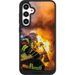 Nivocase Handyhülle für Samsung Galaxy S23 FE Hülle NIVOpure Case Schwarz Feuer Feuerwehr Lebensretter (Samsung Galaxy S23 FE), Smartphone Hülle, Schwarz