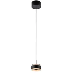 Neuhaus PURE LED-Pendelleuchte Falling Rings Metall Black Pearl