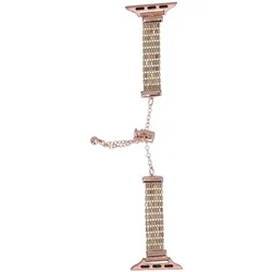 Neue Armbanduhr GlacierX Slider Clasp Multi Row Bracelet Gold Cappuccino für Apple Watch 38/40/41mm Gold Cappuccino