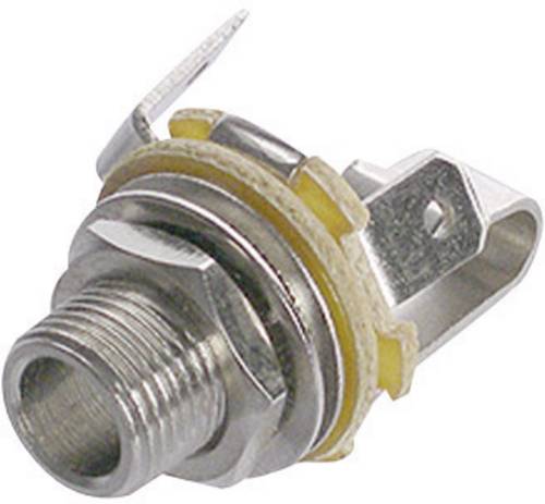Rean AV NYS 229 Klinken-Steckverbinder 6.35mm Buchse, Einbau vertikal Polzahl: 2 Mono Silber