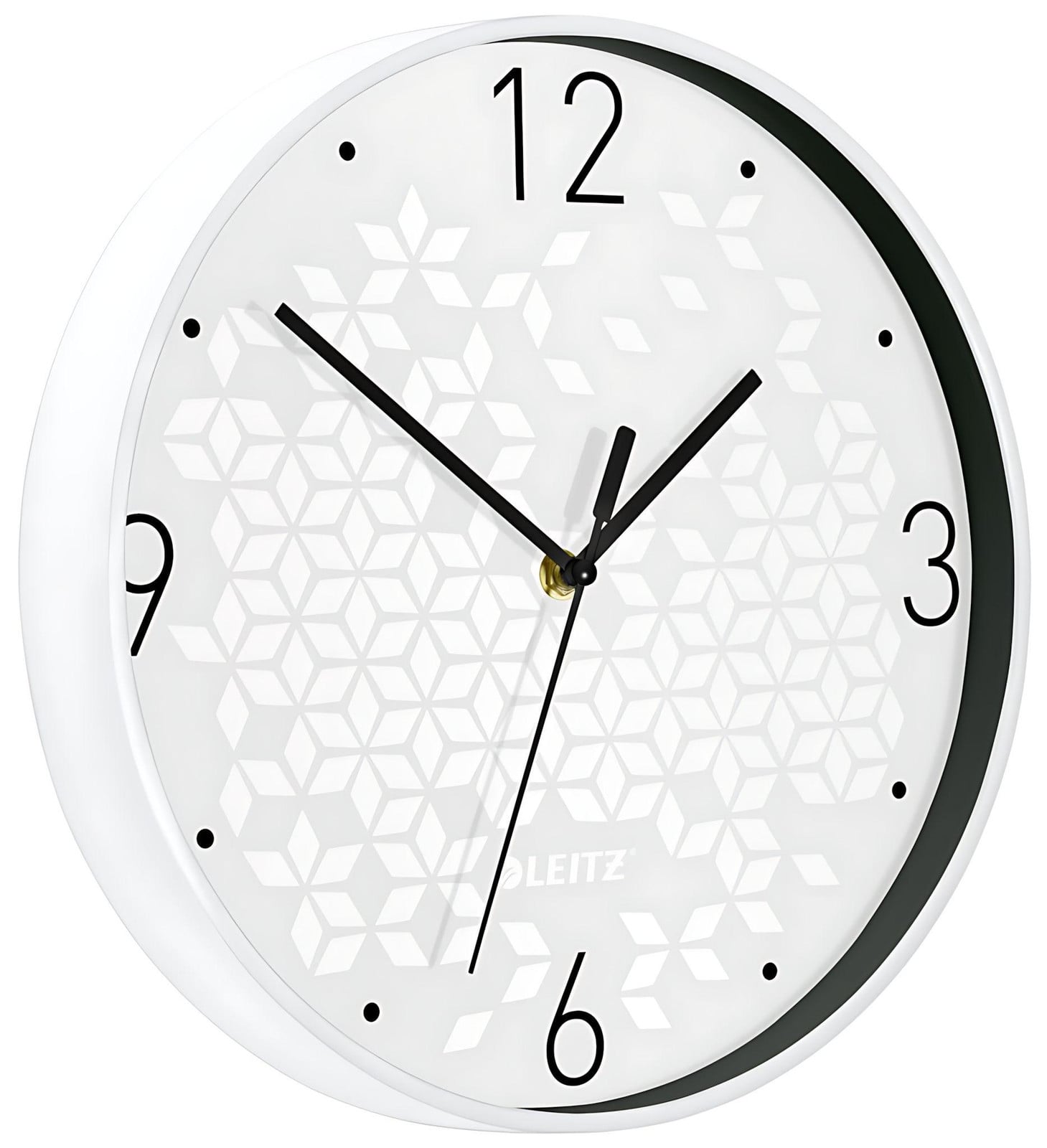 Leitz Wandklok WOW met quartz uurwerk, wit