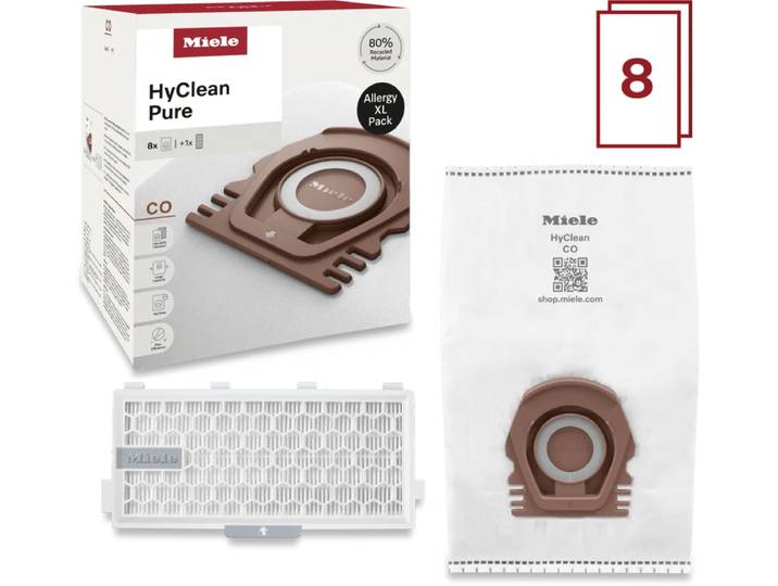 Miele Stofzuigerzakken HyClean Pure CO XL-Pack (8 stuks)