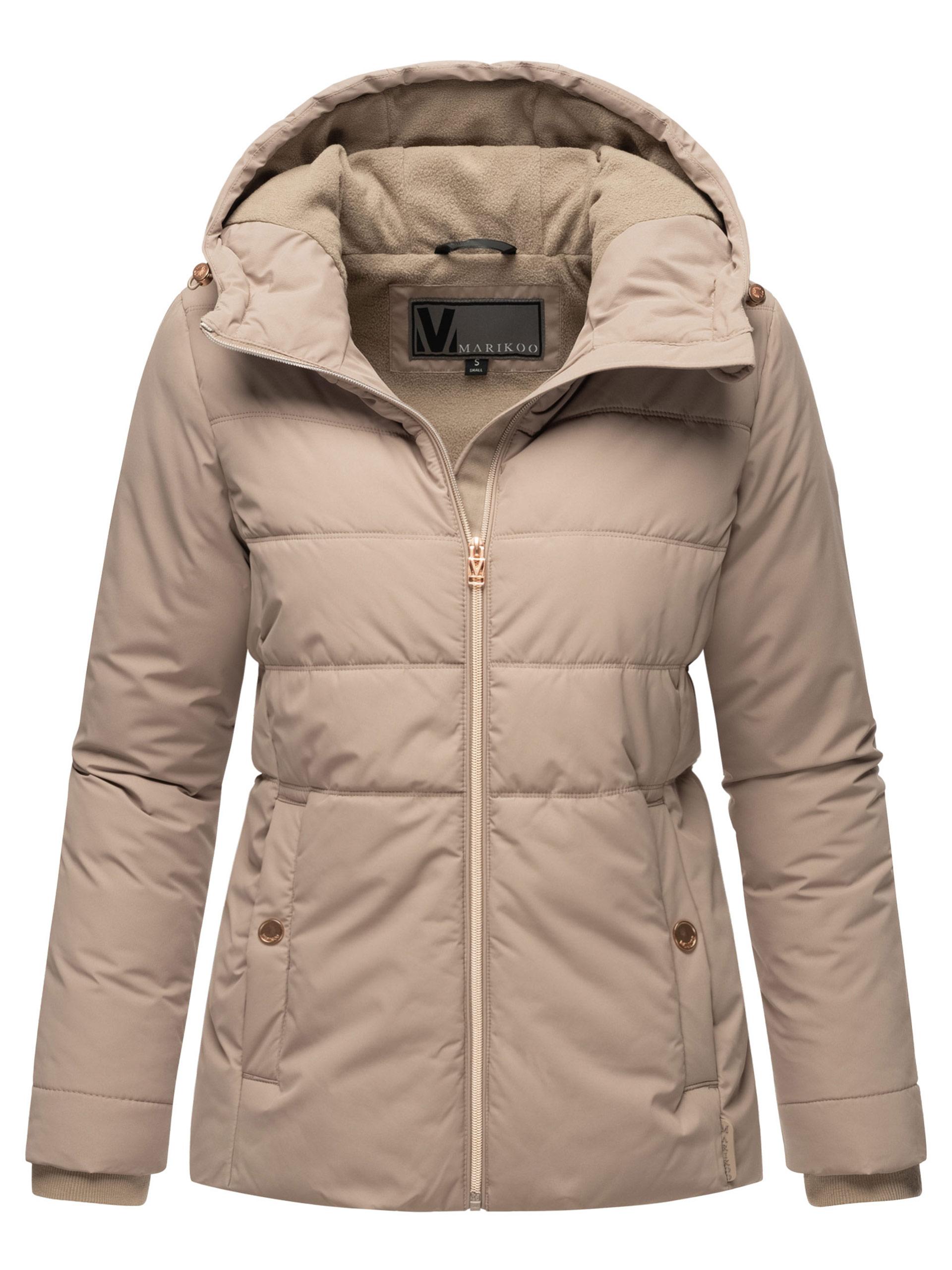 Marikoo Damen Steppjacke mit Fleece-Innenfutter & Kapuze – Alemee