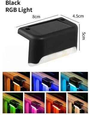 Uplift Picks Solar Deck Step Lights Brighten Stairs Fences Patios And Pathways Safely black rgb Light 3 Pcs