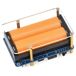 Waveshare UPS HAT D für Raspberry Pi, I2C Überwachung, Pogo-Pin, Type-C, Überstromschutz, 5V