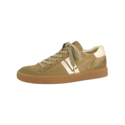 Sneaker PAUL GREEN "Paul Green Sneaker Veloursleder", Damen, Gr. 37,5, grün (grün, gold), Veloursleder, Schuhe Sneaker