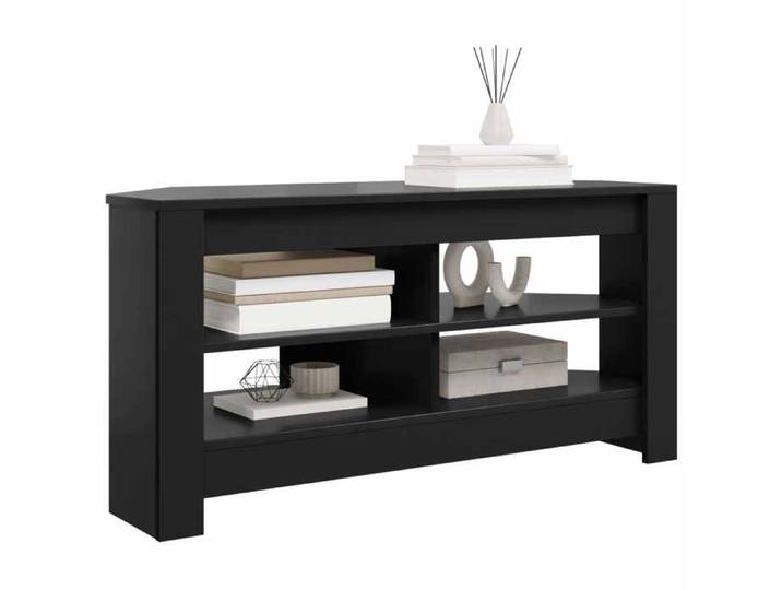Black Month Meuble TV d'Angle Noir 102x41x50 cm en Bois d'ingénierie - Table TV et entretien facile qhu51c
