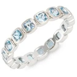 PLATINITY Eternity-Ring beh. Blautopase zus. ca. 2,50ct Platin 950