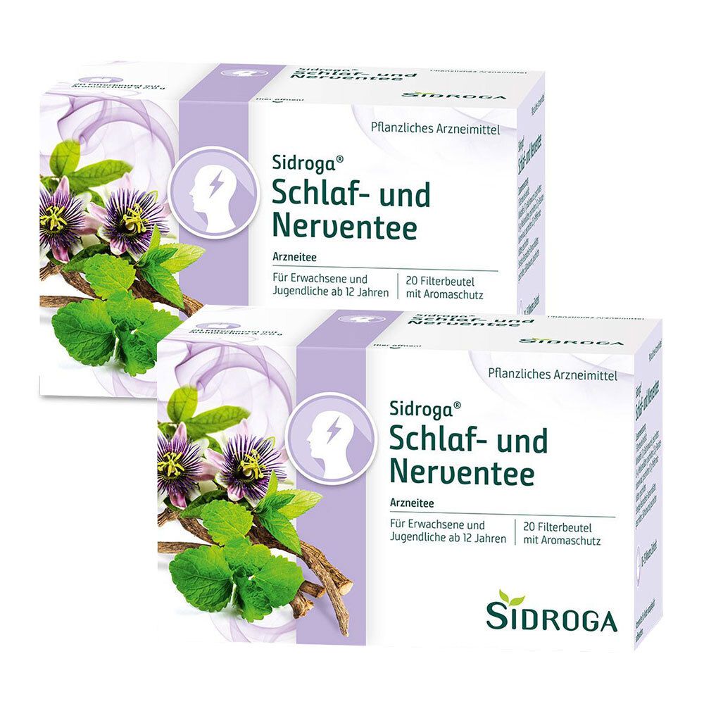 Sidroga Schlaf- und Nerventee Filterbeutel Doppelpack 2x20x2 g Tee