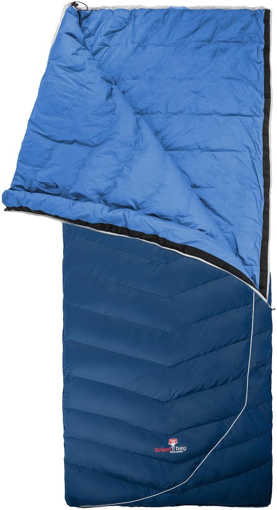 Schlafsack GRÜEZI BAG "Down Wool 2in1 Comfort 2.0 6C/14C R 185cm", blau, Schlafsäcke, L: 200cm, Obermaterial: 100% Nylon, Schlafsack, L:200cm blau L: 200cm