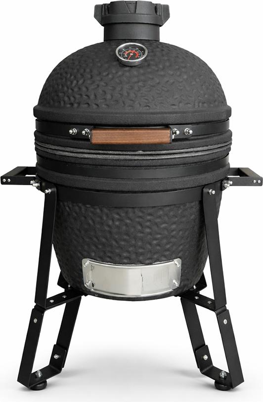 PATTON Kamado Grill Holzkohlegrill "EPICURE", Grill Ø35.5cm, Graphitgrau