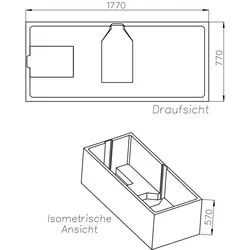 Neuesbad Wannenträger für Polypex Venedig 180x80 SW85346