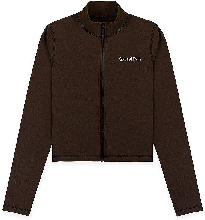 SPORTY & RICH Sweatjacke SERIF  braun   S S