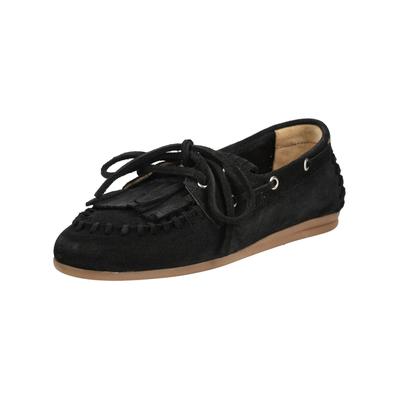 Bootsschuh PAVEMENT "Pavement Halbschuhe Veloursleder", Damen, Gr. 41, schwarz, Veloursleder, Schuhe Bootsschuh