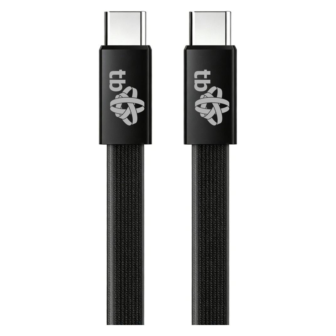 Lenovo TB TB Kabel USB C - USB C 1m płaski czarny (1 m, USB 2.0, 60 W) (77254691)