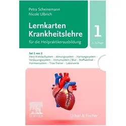 Lernkarten Krankheitslehre Set 1 für die Heilpraktikerausbildung. (Set 1 von 2, Karten A-G, T, U), Schulbücher von Petra Scheinemann, Nicole Ulbrich